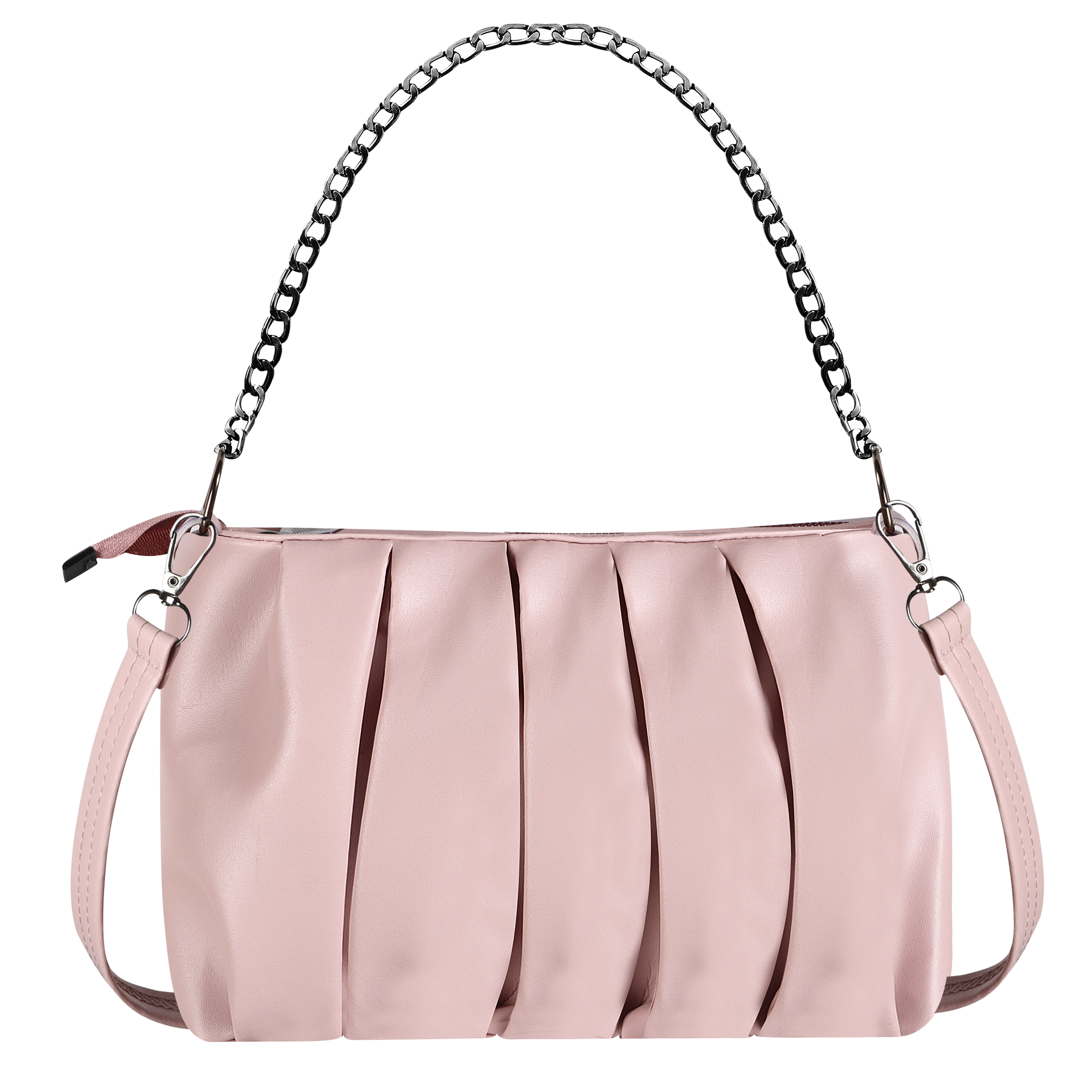 LOREM Pink Designer Faux Leather Handbag For Women And Girls HB29
