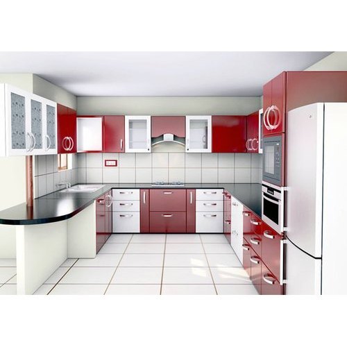 Modular Kitchen - Door Type: Sliding Door