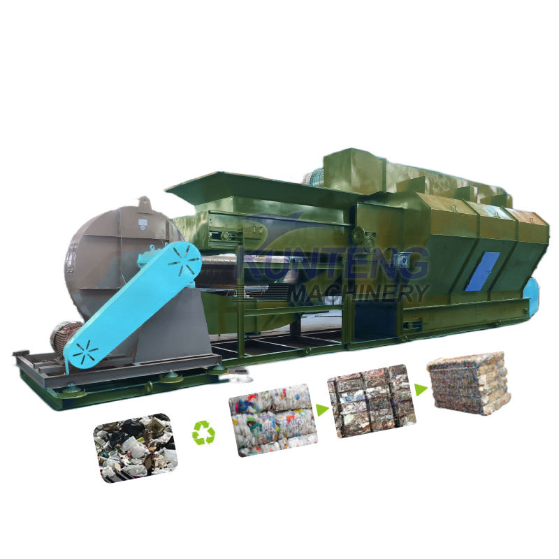 Professional Urban Household Waste Lightweight Plastic Waste Air Screening Machine - Capacity: 100 T/Hr