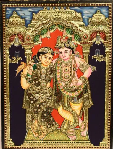 Radha Krishna Tanjore Paintings - Features: Attractive Design