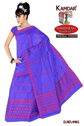 Ramdhenu Weaving Mekhela Chadar Set - Color: Multicolor
