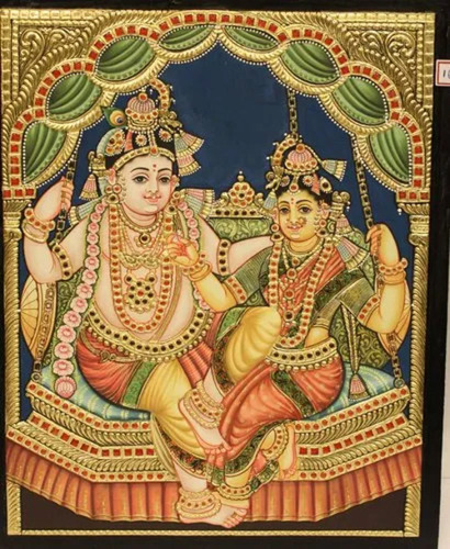 Sri Krishna Tanjore Painting - Features: Fine Finish