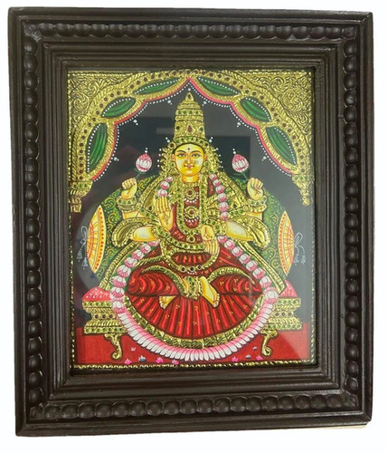 19 Inch Lakshmi Tanjore Painting - Features: Fine Artwork