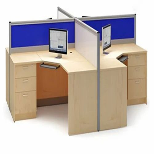 2 Seater Sand Brown Office Workstation Furniture