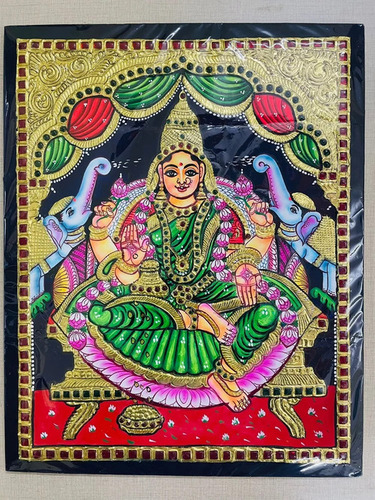 25 Inch Gajalakshmi Tanjore Painting - Design Type: Religious