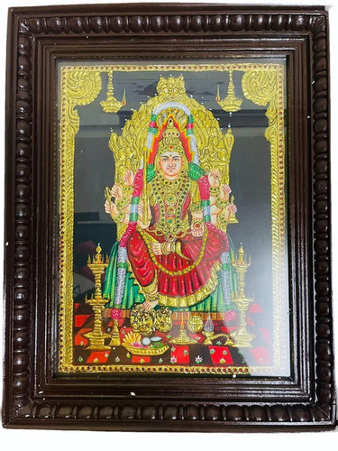 32Inch Samayapura Mariamman Tanjore Painting - Design Type: Traditional