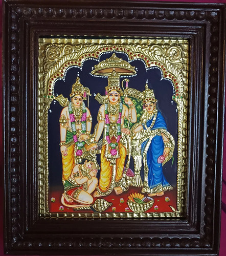 Kodanda Ramar Tanjore Painting - Design Type: Devotional