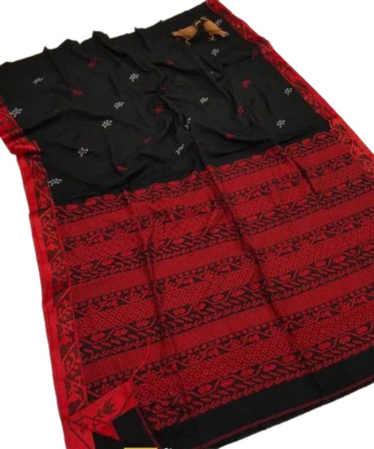 Ladies Muslin Cotton Zari Border Saree