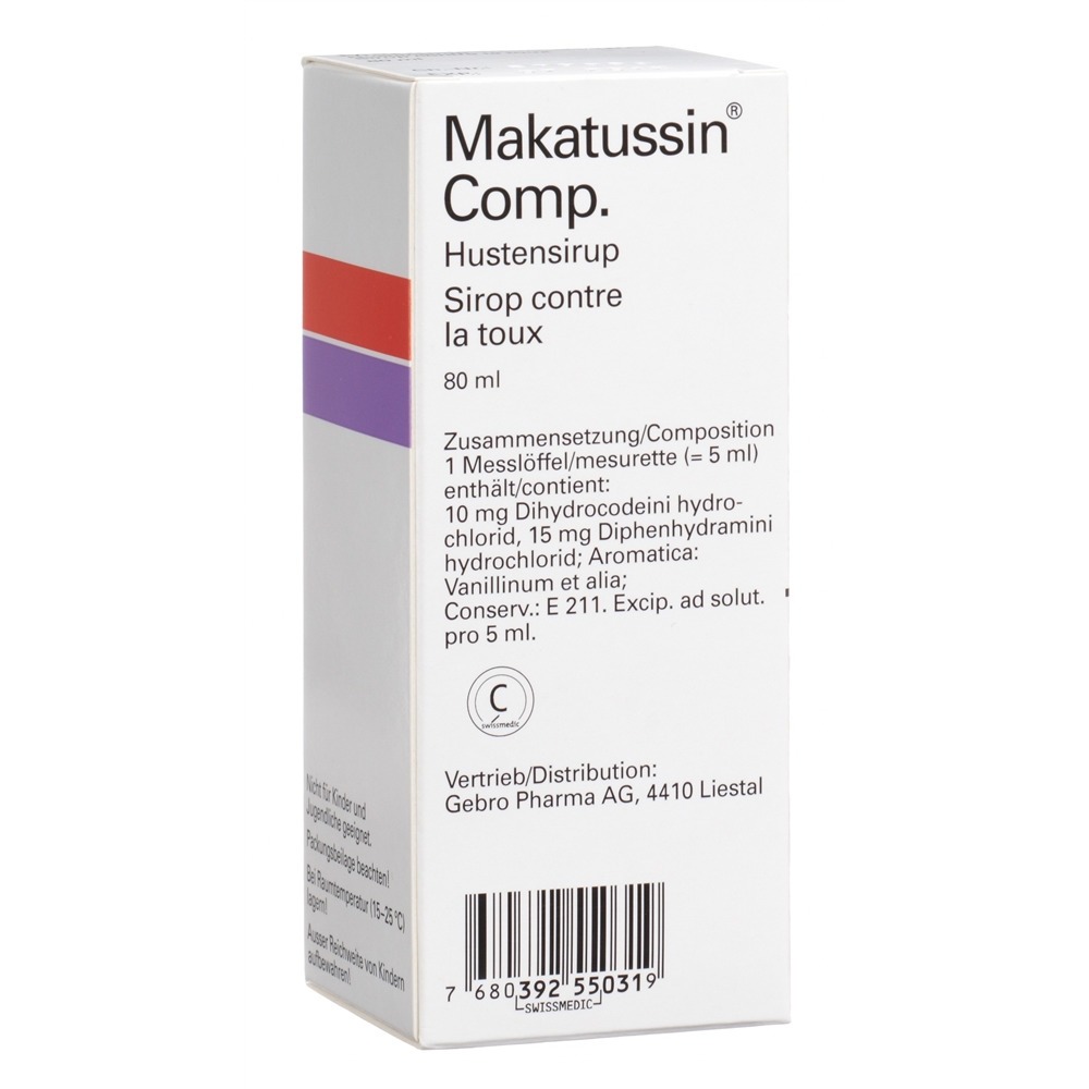 Makatussin Cough Syrup 80ml - Age Group: Suitable For All