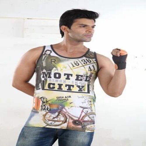 Men Printed Gym Vest