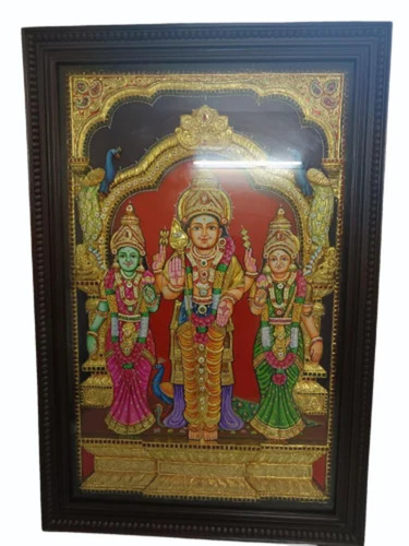 Murugan Tanjore Painting - Design Type: Religious