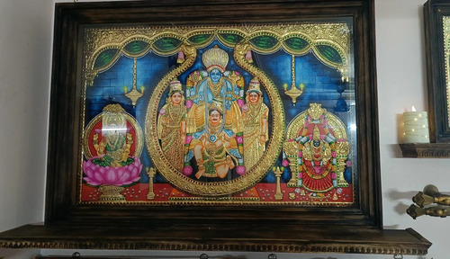 Tirupati Balaji Tanjore Art Painting For Home Decor - Design Type: Traditional