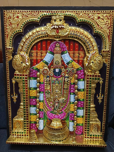 Traditional Lord Balaji Tanjore Painting - Features: Handmade Artwork