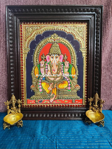 Vinayagar Tanjore Painting - Design Type: Traditional