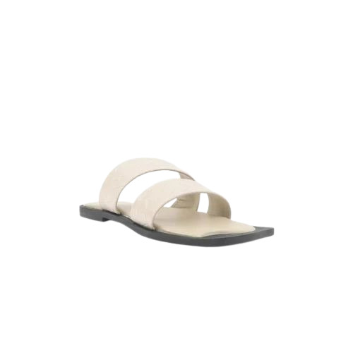Ladies White Flat Sandal