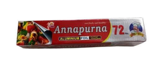 72m Plain Silver Aluminium Foil