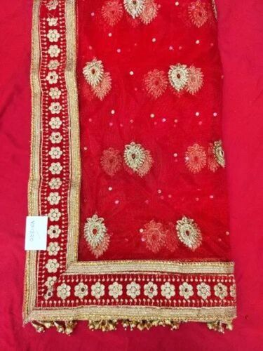 Embroidery Stone Work Net Dupatta