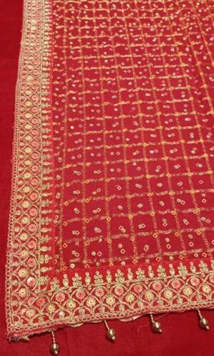 Red Color Ladies Dupatta