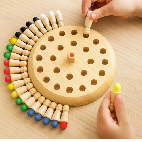 Wooden Color Memory Chess