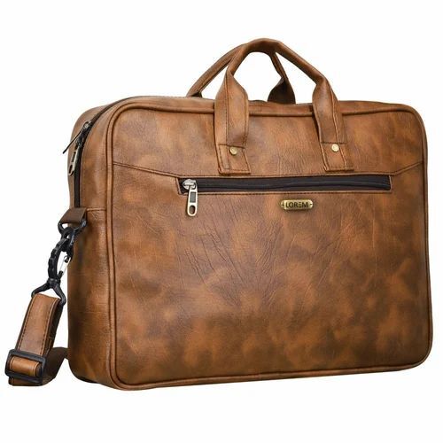 Adjustable Strap Leather Office Bag