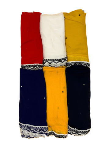Elegant Naznin Dupatta With Moti Work And 4 Side Lace Border
