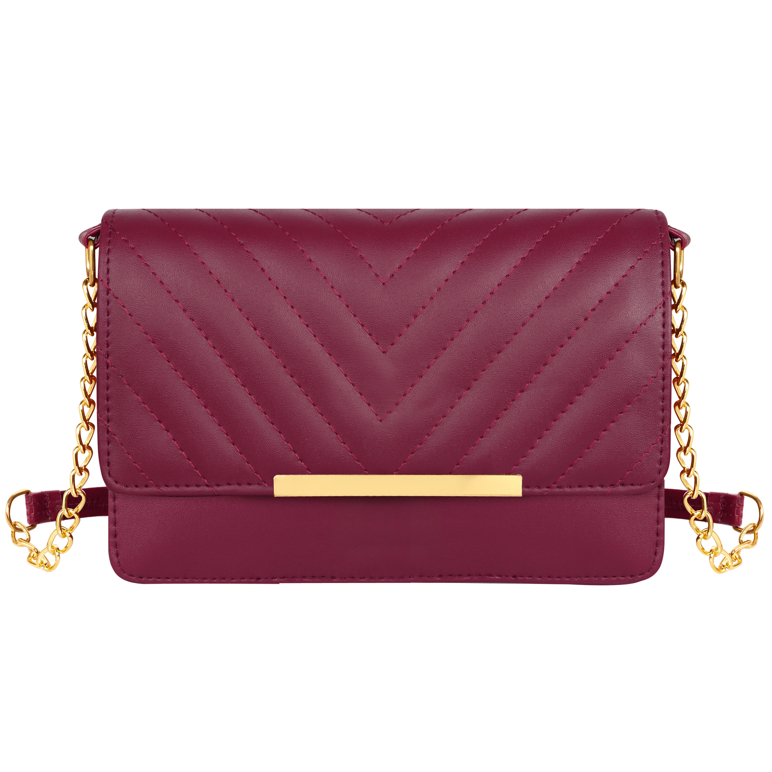Lorem Maroon Stylish Designer Faux Leather Ladies & Girls Handbag Hb38 - Gender: Women