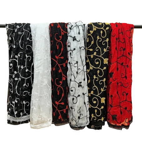 Phulkari Embroidered Dupatta - Color: Available In 10 Vibrant Colors