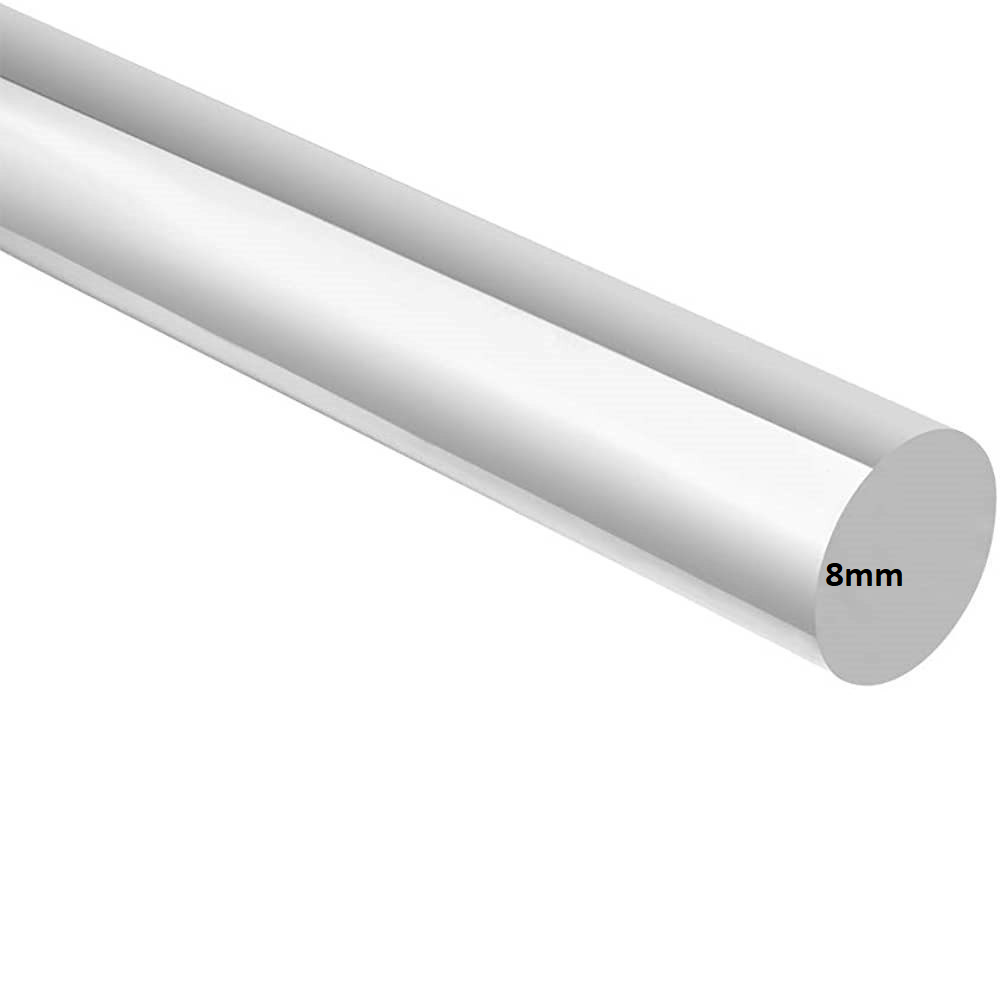 8Mm Acrylic Rod - Color: Transparent