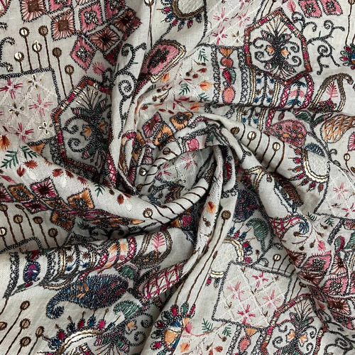 Embroidered Cotton Fabric