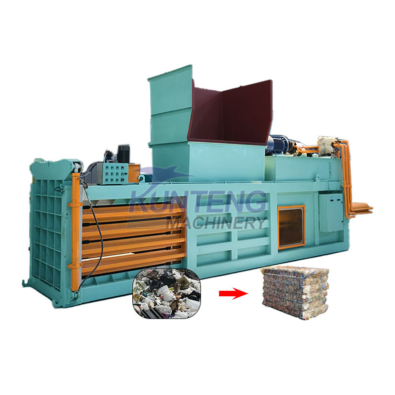 Horizontal Hydraulic Alfalfa Solid Waste Paper Box Plastic Waste Scrap Metal Baler - Capacity: 20 T/Hr