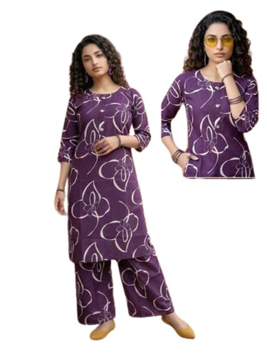 Ladies Rayon Kurti Set
