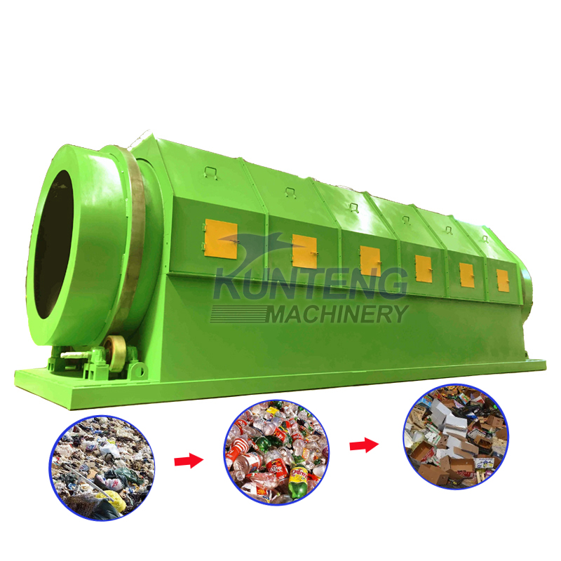 Municipal Solid Waste And Household Waste Drum Screening Machine - Capacity: 100 T/Hr