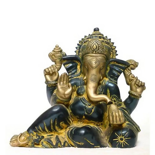 9 X 12 Inch Bronze Ganesh Statue - Design Type: Floor Mount