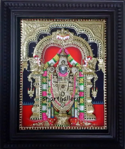 Balaji 3D Tanjore Painting - Color: Multicolor