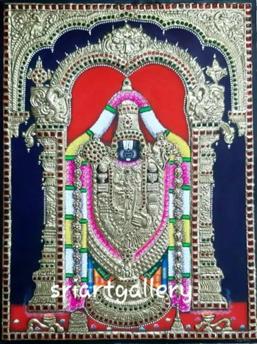 Balaji Tanjore Painting - Color: Multicolor