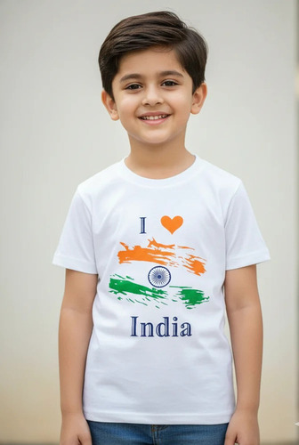 Kids Printed White Comfortable T Shirt - Cotton, All Size, White | Anti Wrinkle, No Fade, Skin Friendly, Comfortable
