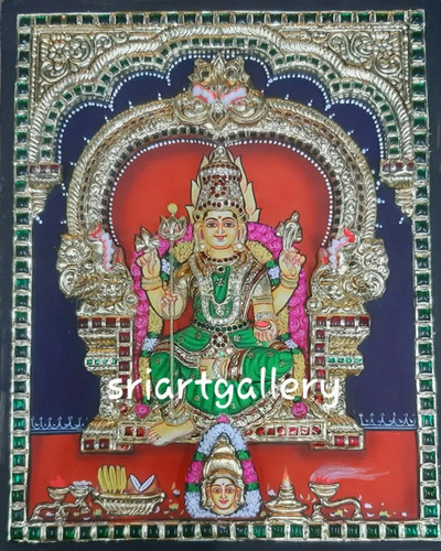 Kuladeivam 3D Tanjore Painting - Color: Multicolor