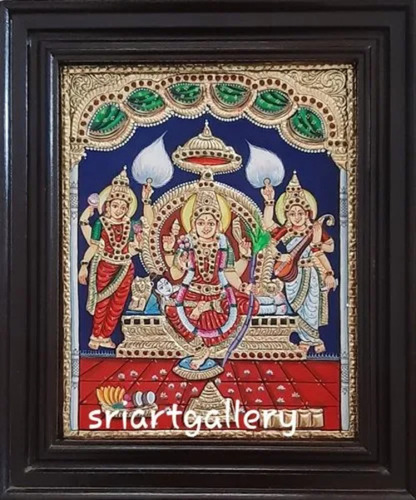 Lalitha Ambika Tanjore Painting - Color: Multicolor