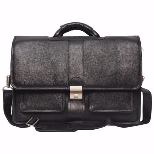 Mens Leather Expandable Laptop Bag