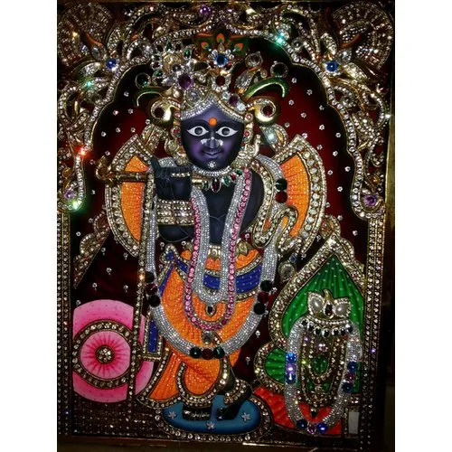 Miniature Banke Bihari Painting - Color: Multi Color