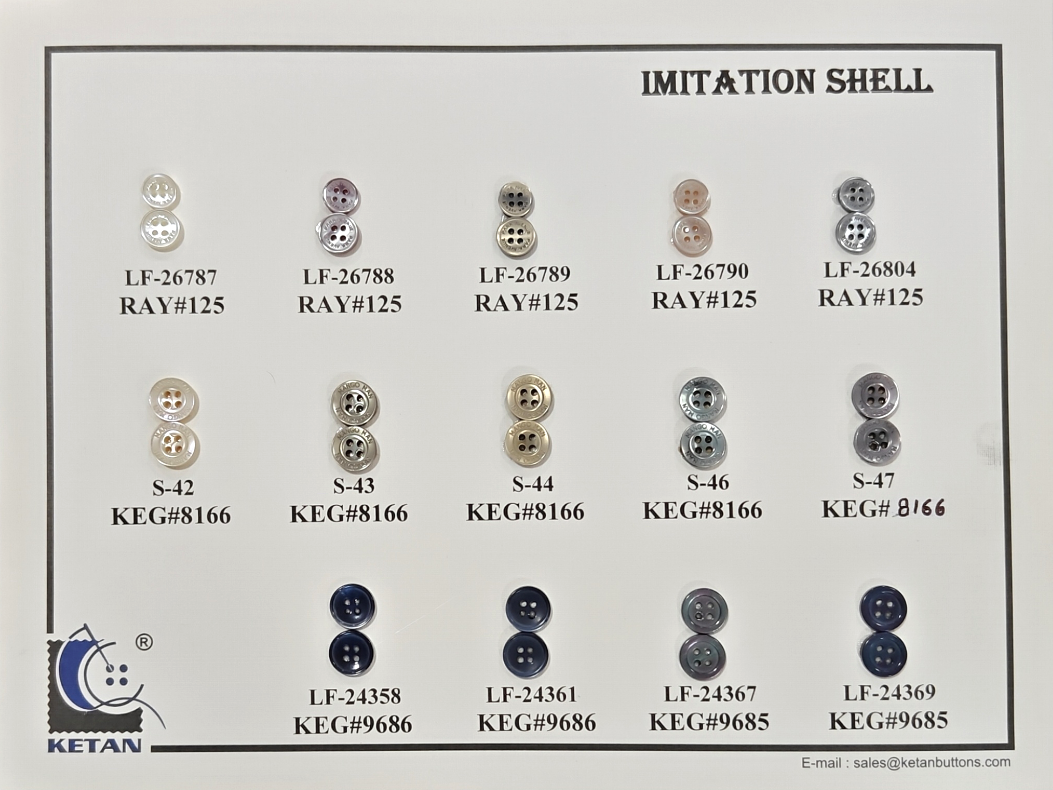 Polyester Faux Shell Buttons