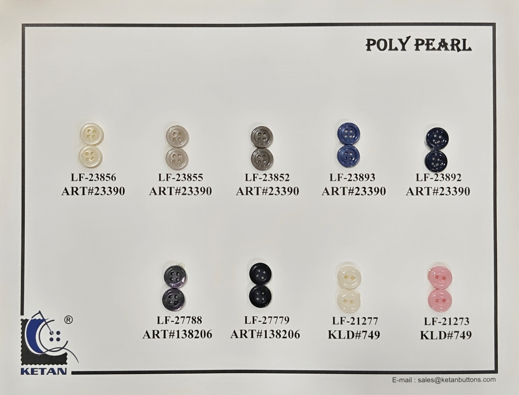 Polyester Pearl Buttons