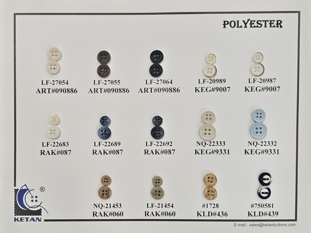 Polyster Solid Buttons