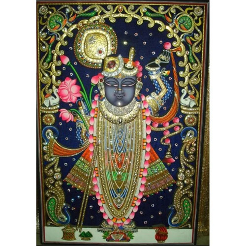 Pure Gold Shrinathji Painting - Color: Multi Color