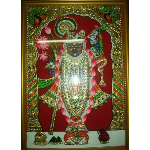 Pure Gold Work Shrinathji Painting - Color: Multi Color