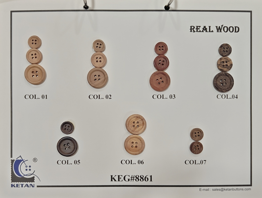 Real Wood Buttons