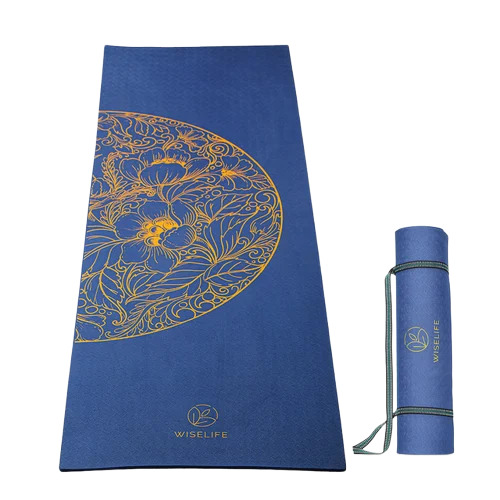 Alignment Blue Yoga Mat