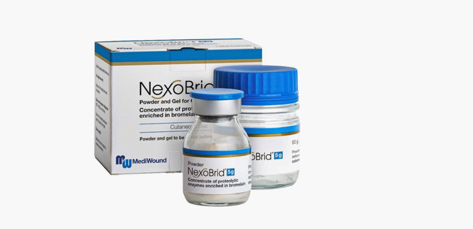 Nexobrid (anacaulase-bcdb) Lyophilized Powder For Topical Gel - Grade: Medicine Grade