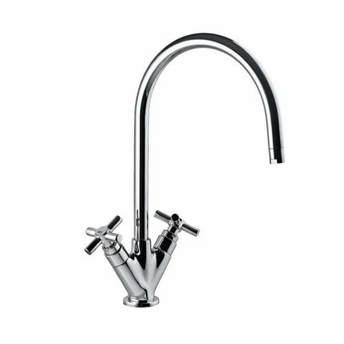 Silver Brass Wall Mixer