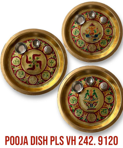 10 Inches Plastic Pooja Thali